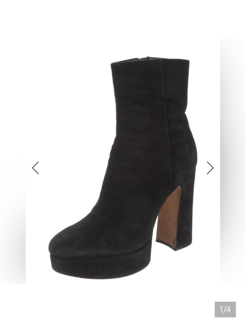 Alexandre Birman Black Suede Genuine Leather Platform Ankle Boots Booties 40/9.5